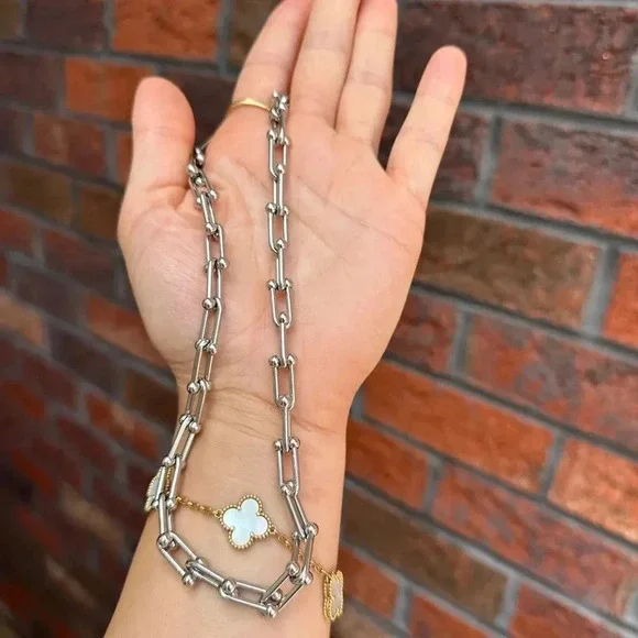 Graduated Link Gold STAINLESS STEEL Waterproof Necklace - Picture 11 of 16